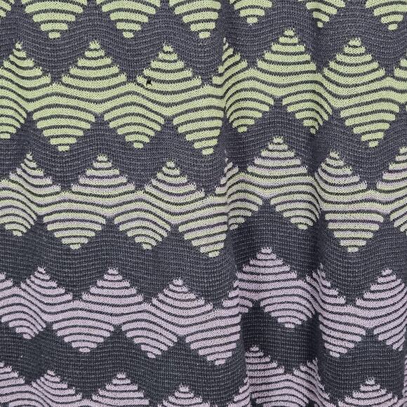 M Missoni Chevron Knit Dress Womens 46 IT Blue Green Black Multicolor Designer - Picture 12 of 12